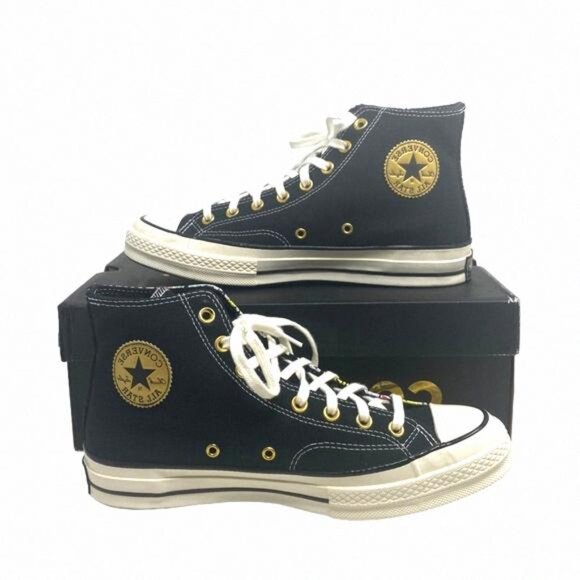 Converse Chuck 70 High Top Canvas Shoes Black Multi 171572C Skate Size Men's - Picture 7 of 10